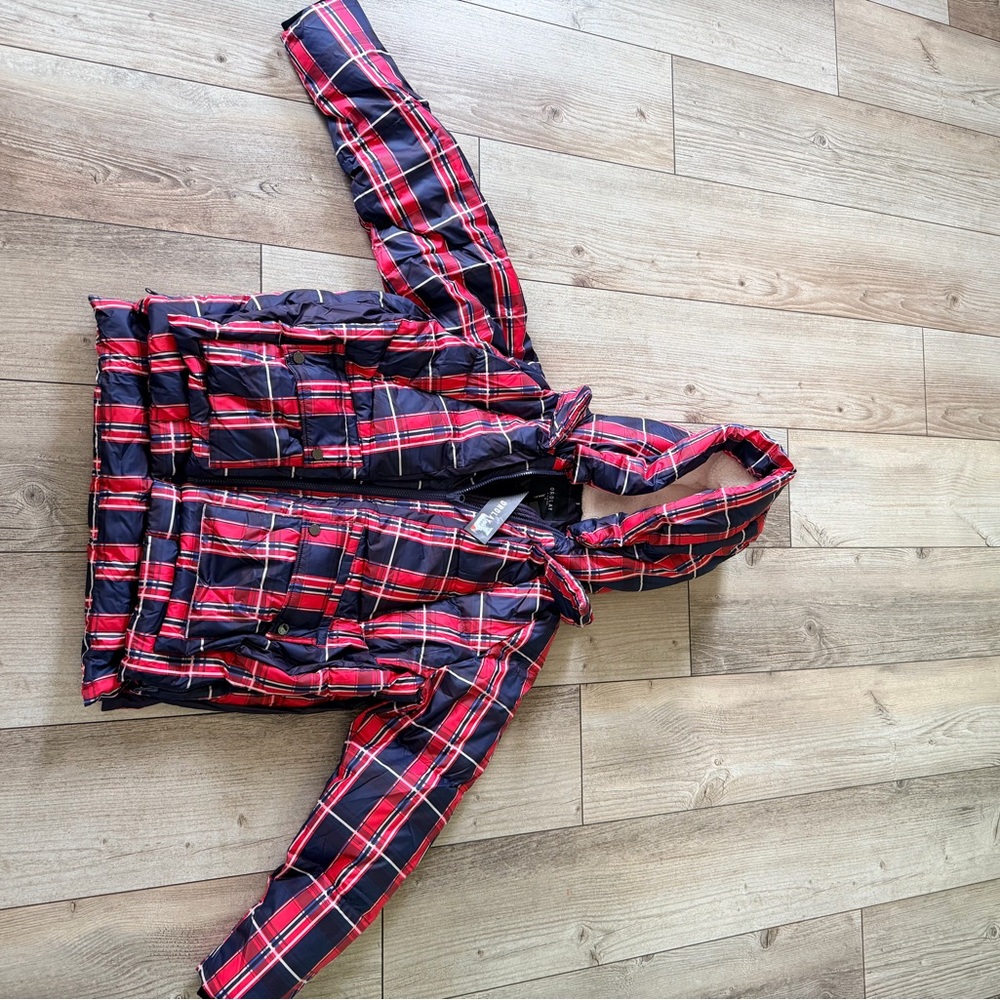 Orolay Women's Size S Thickened Plaid Print Multi Pockets Hooded Down Jacket.New - Picture 15 of 17